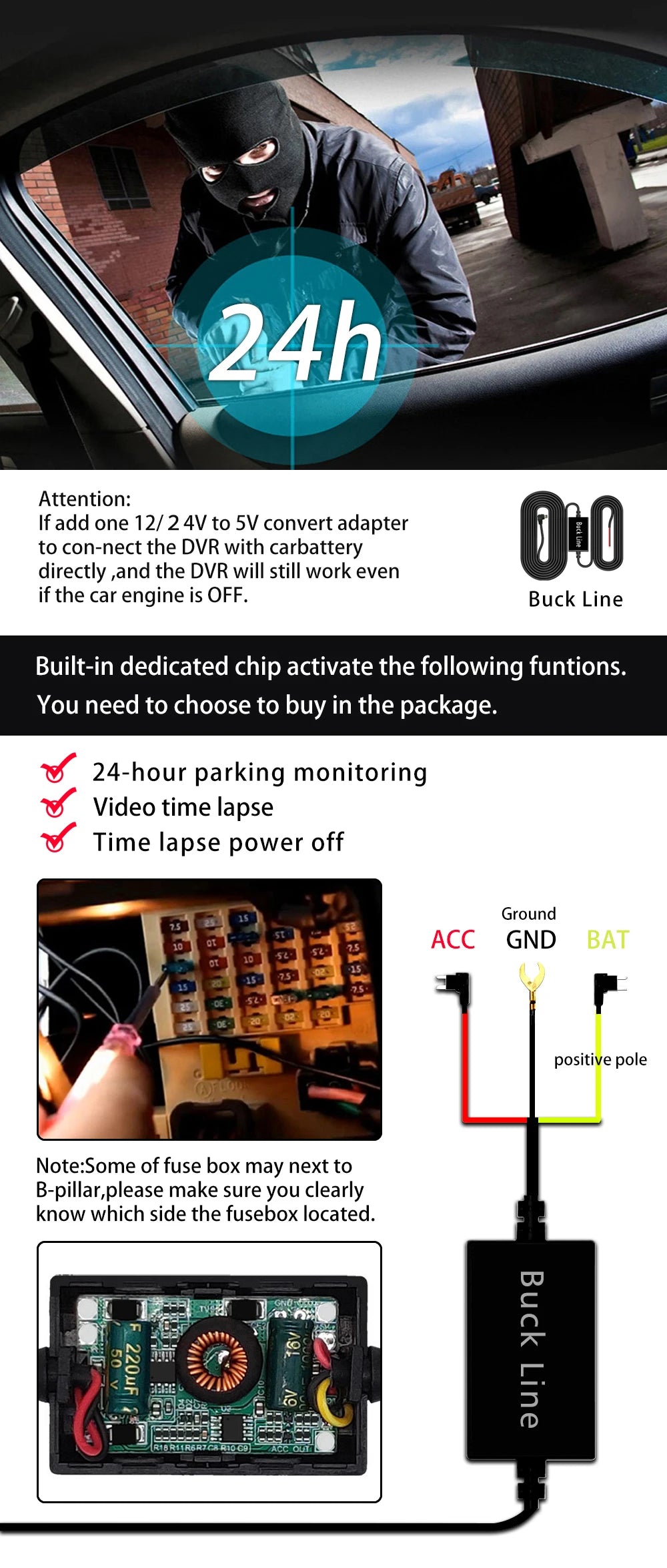 MirrorCam -מצלמת רכב מראה  4K עם GPS ותצוגת IPS