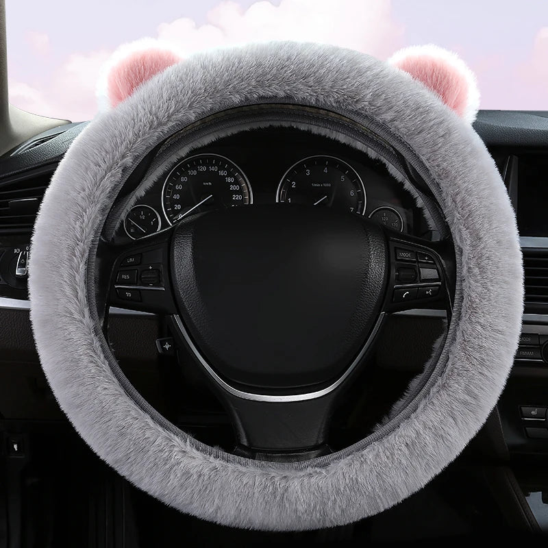 BearDrive – כיסוי הגה חורפי עם אוזני דובי
