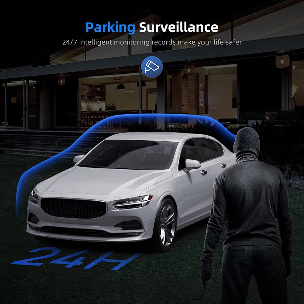 MirrorCam -מצלמת רכב מראה  4K עם GPS ותצוגת IPS
