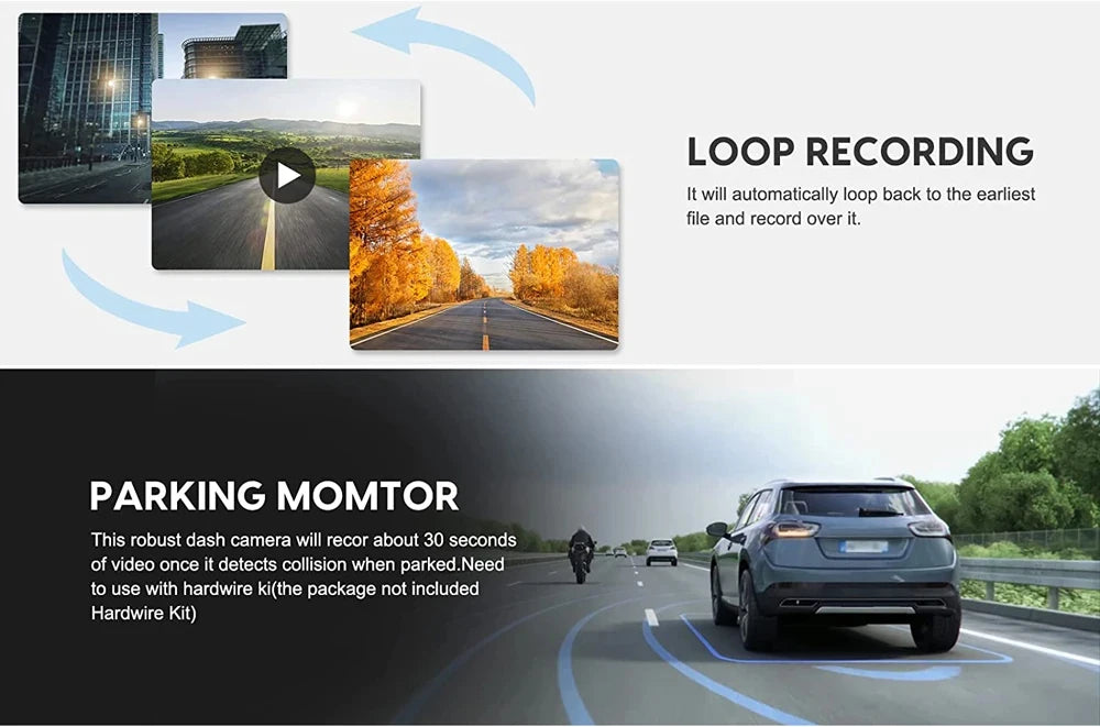 MirrorCam -מצלמת רכב מראה  4K עם GPS ותצוגת IPS