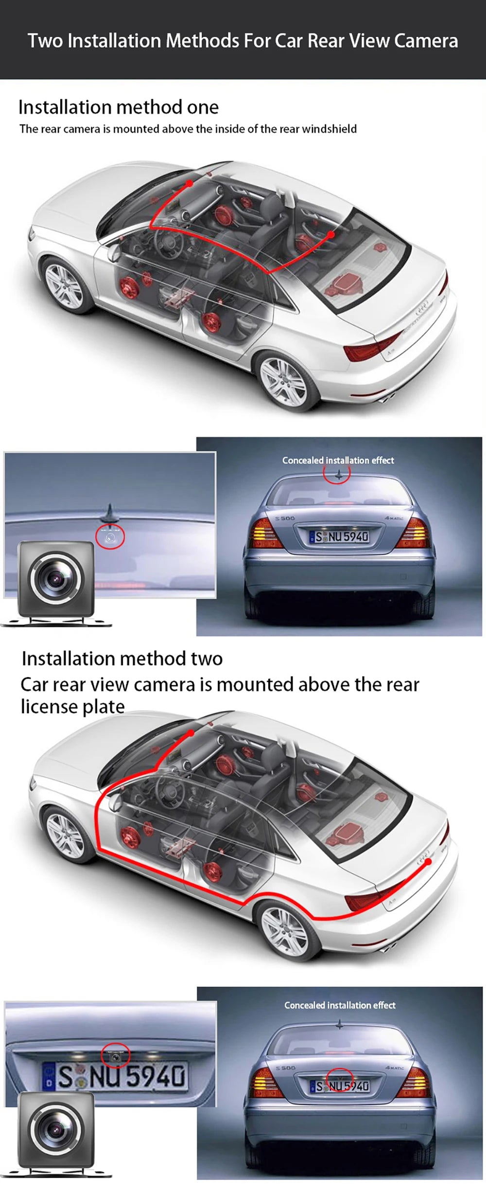 MirrorCam -מצלמת רכב מראה  4K עם GPS ותצוגת IPS