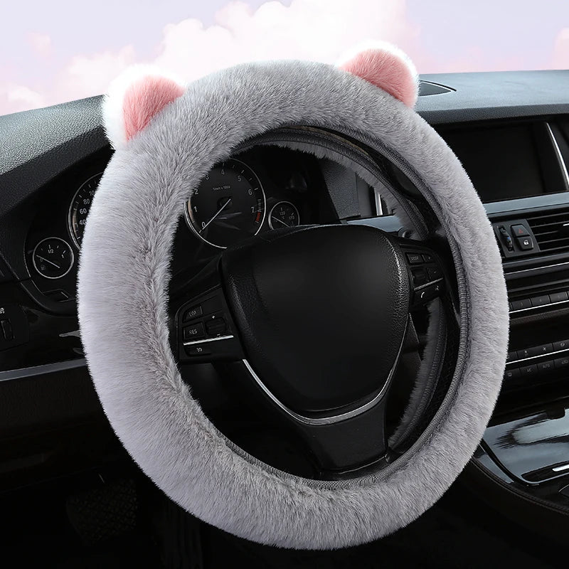 BearDrive – כיסוי הגה חורפי עם אוזני דובי